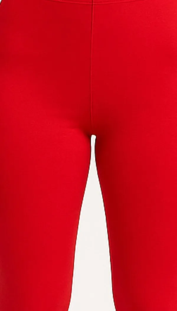 Red_Cotton_Blend_Ankle_Length_Western_Wear_Legging_For_Women