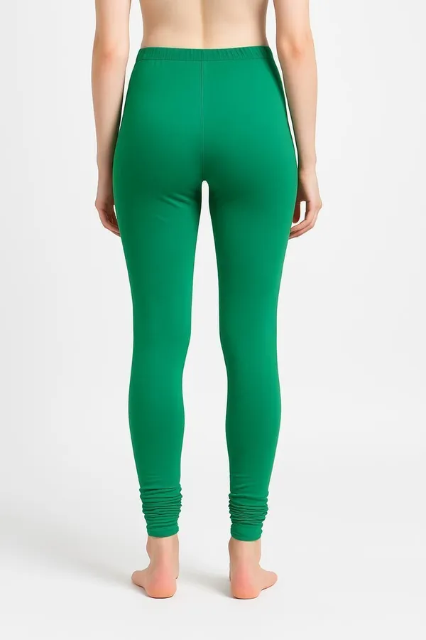 Green_Cotton_Blend_Churidar_Western_Wear_Legging_For_Women