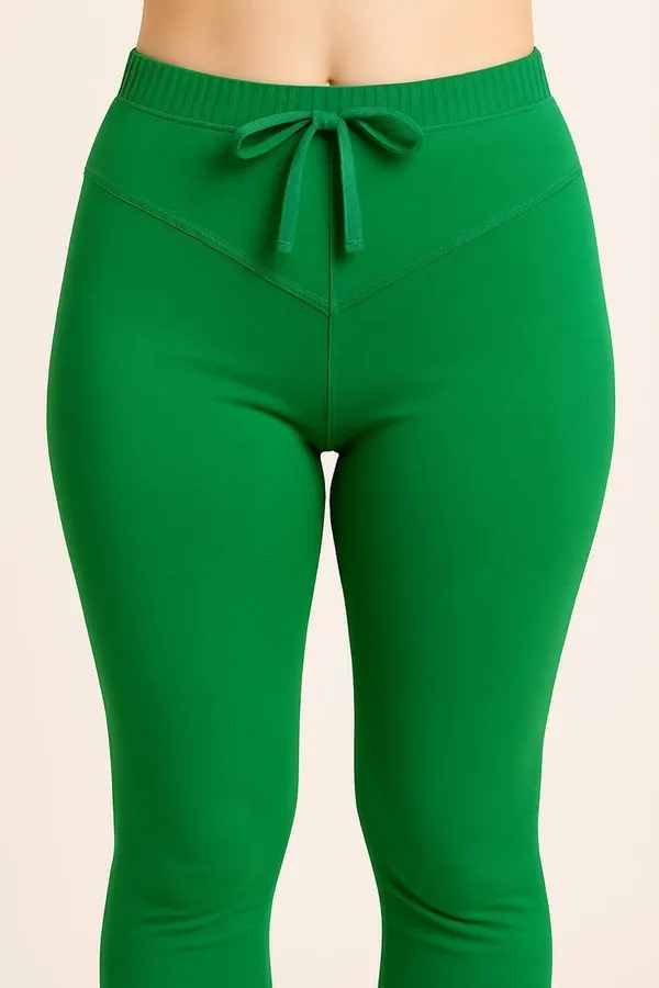Light_Green_Cotton_Blend_Churidar_Western_Wear_Legging_For_Women