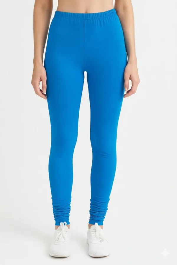 Light_Blue_Cotton_Blend_Churidar_Western_Wear_Legging_For_Women