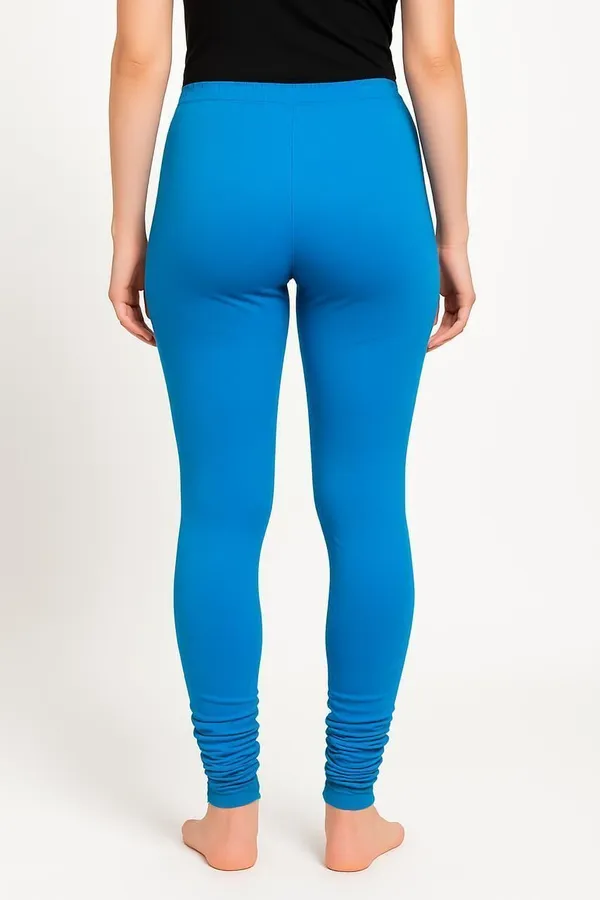 Light_Blue_Cotton_Blend_Churidar_Western_Wear_Legging_For_Women
