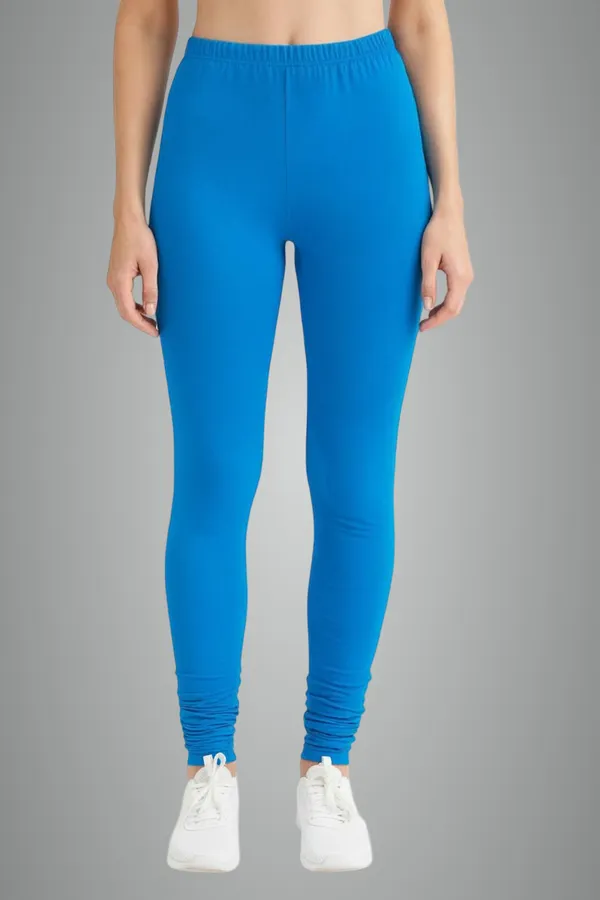 Light_Blue_Cotton_Blend_Churidar_Western_Wear_Legging_For_Women