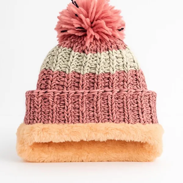 Pink_Woolen_Embroidered_Sports/Regular_Cap_For_Men_&_Women