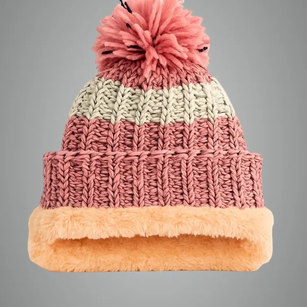 Pink_Woolen_Embroidered_Sports/Regular_Cap_For_Men_&_Women