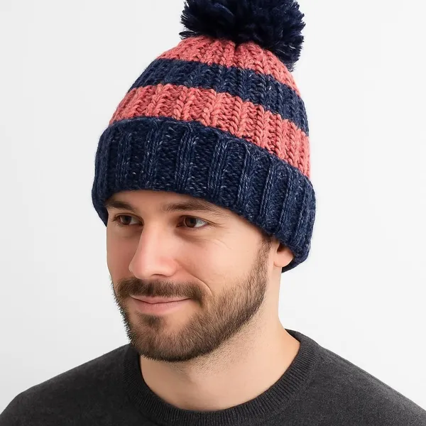 Blue_Woolen_Printed_Sports/Regular_Cap_For_Men_&_Women