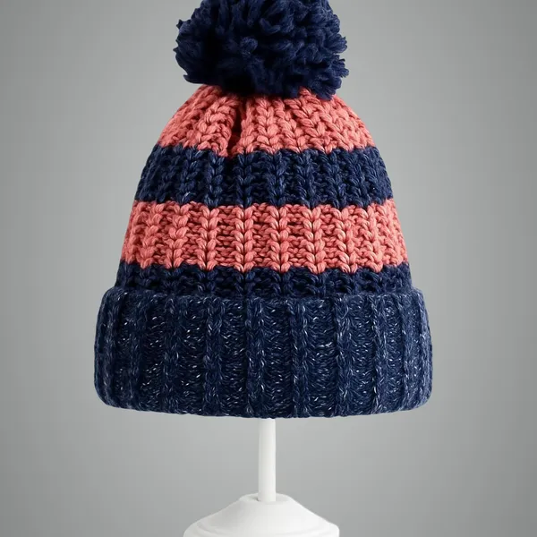 Blue_Woolen_Printed_Sports/Regular_Cap_For_Men_&_Women
