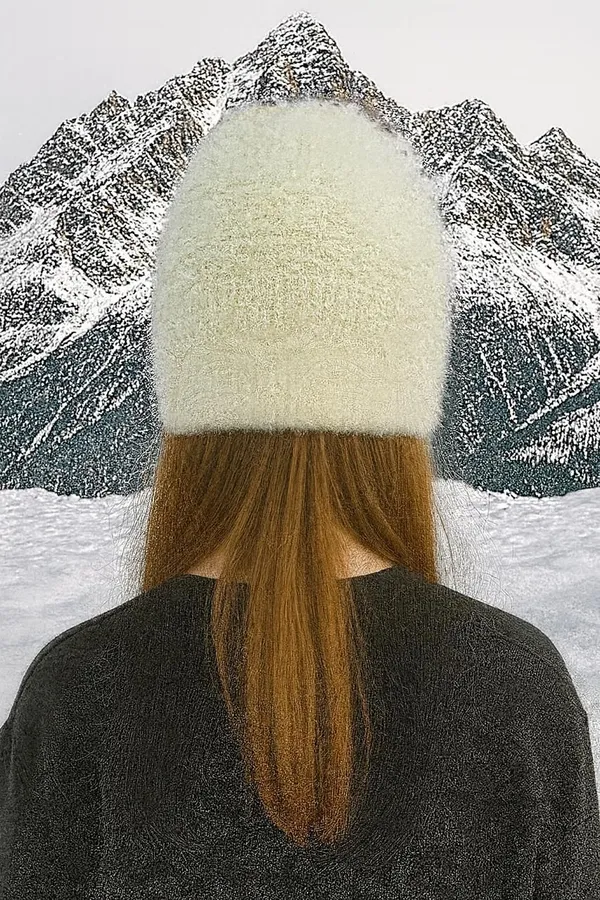 White_Wool_Solid_Sports/Regular_Cap_For_Women