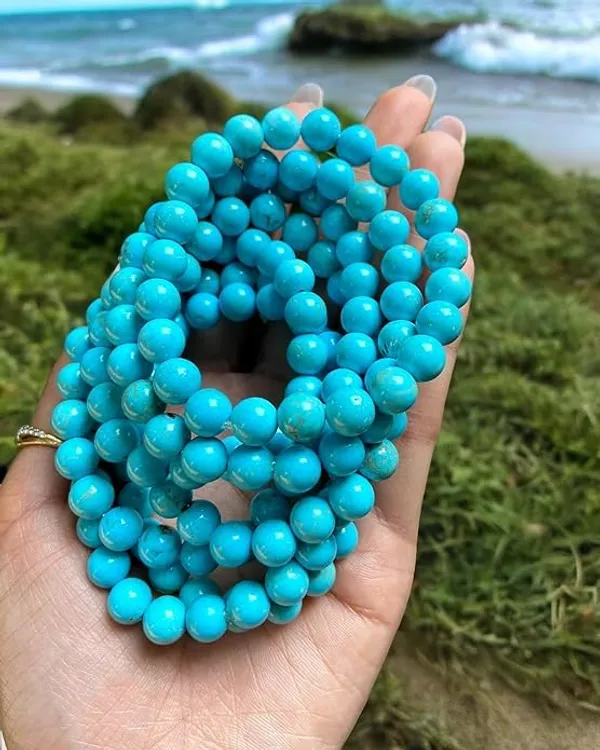 Turquoise_Natural_Stone_Stretchable_Bracelet_For_Unisex