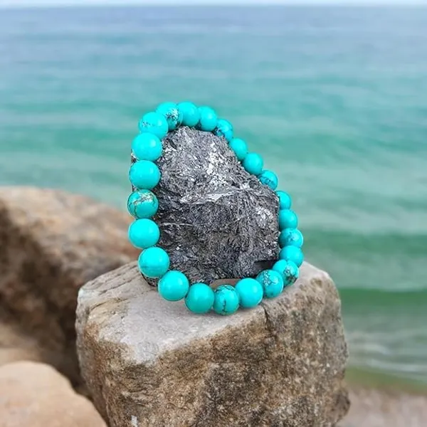 Turquoise_Natural_Stone_Stretchable_Bracelet_For_Unisex