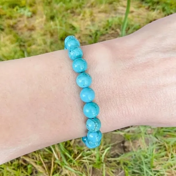 Turquoise_Natural_Stone_Stretchable_Bracelet_For_Unisex
