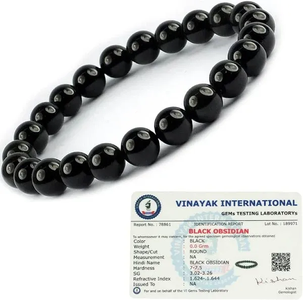 Black_Natural_Obsidian_Stone_Bead_Bracelet_For_Unisex