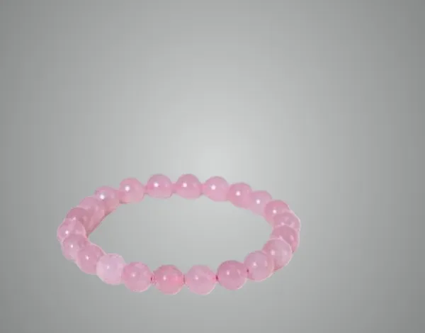 Pink_Rose_Quartz_Stone_Double_String_Bracelet_For_Unisex