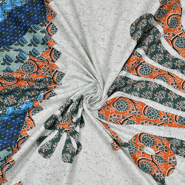 JAMG_Soft_Cotton_Bedsheet_with_Pillow_Covers_for_Double_Size_Bed_|_Printed_Comfortable_Bedding_Set_|_Smooth_Breathable_Fabric_|_Elegant_Home_Furnishing__BADMERI_MOR_Multi-Color_45