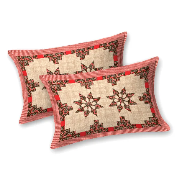 JAMG_Soft_Cotton_Bedsheet_with_Pillow_Covers_for_Double_Size_Bed_|_Printed_Comfortable_Bedding_Set_|_Smooth_Breathable_Fabric_|_Elegant_Home_Furnishing__AZRAK_STAR_Multi-Color_45