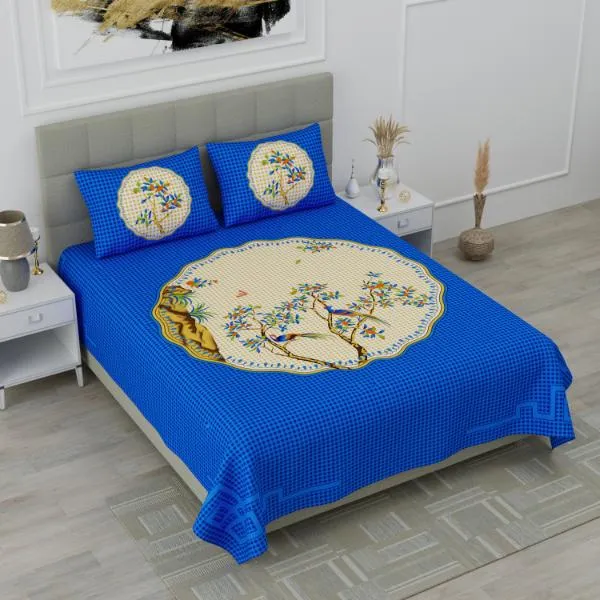 Brighten_Your_Bedroom_with_This_Artistic_Mustard_Floral_Bedsheet_Set