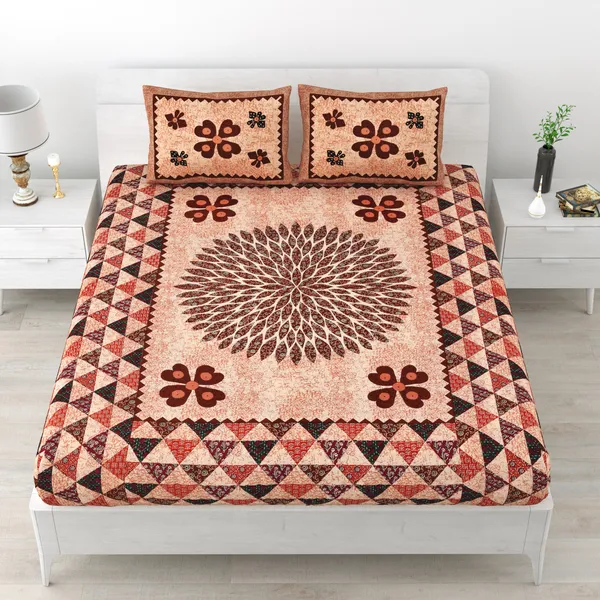JAMG_Soft_Cotton_Bedsheet_with_Pillow_Covers_for_Double_Size_Bed_|_Printed_Comfortable_Bedding_Set_|_Smooth_Breathable_Fabric_|_Elegant_Home_Furnishing__BADMERI_SURAJ_Multi-Color_45