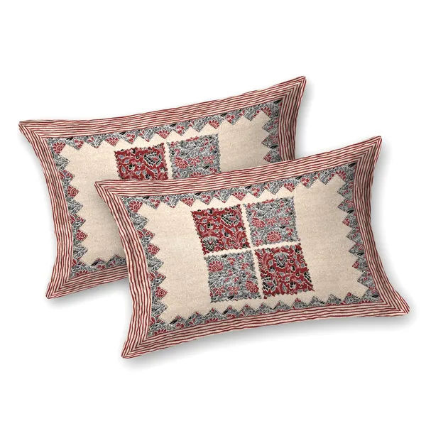 JAMG_Soft_Cotton_Bedsheet_with_Pillow_Covers_for_Double_Size_Bed_|_Printed_Comfortable_Bedding_Set_|_Smooth_Breathable_Fabric_|_Elegant_Home_Furnishing__AZRAK_CHOKDA_Multi-Color_45
