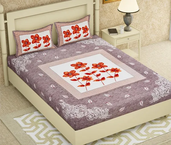Soothing_Floral_Cotton_Bedsheet_Set_in_Olive_Gray_Tones
