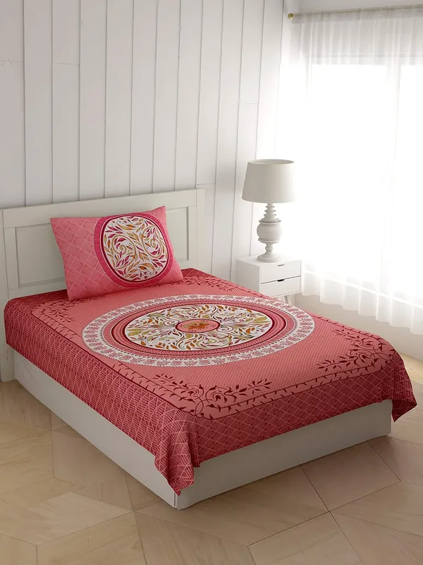 Coral_Soft_Cotton_Printed_Bedsheet_With_Pillow_Covers_For_Single_Size_Bed_(90_X_63_X_15_Inch)