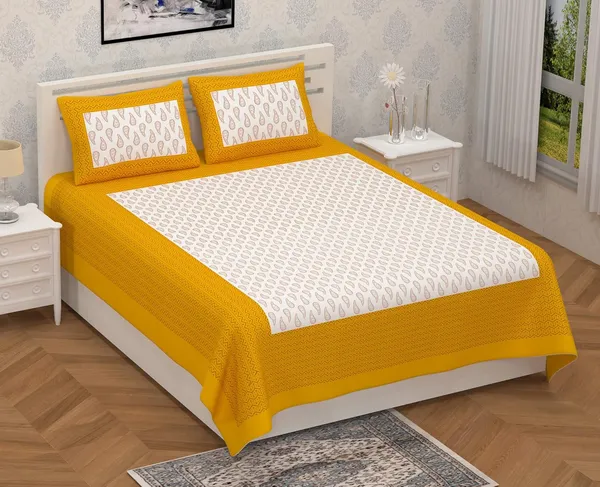 Mustard_Soft_Cotton_Printed_Bedsheet_With_Pillow_Covers_For_Double_Size_Bed_(100_X_90_X_17_Inch)