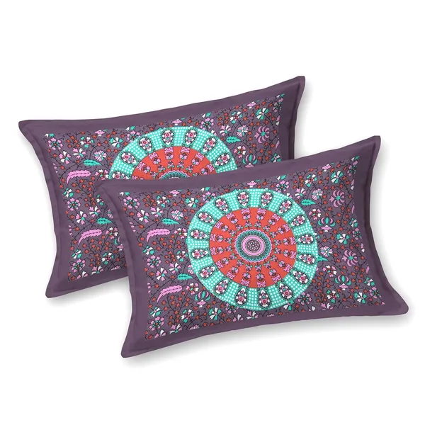Dark_Purple_Soft_Cotton_Printed_Bedsheet_With_Pillow_Covers_For_Double_Size_Bed_(100_X_90_X_17_Inch)