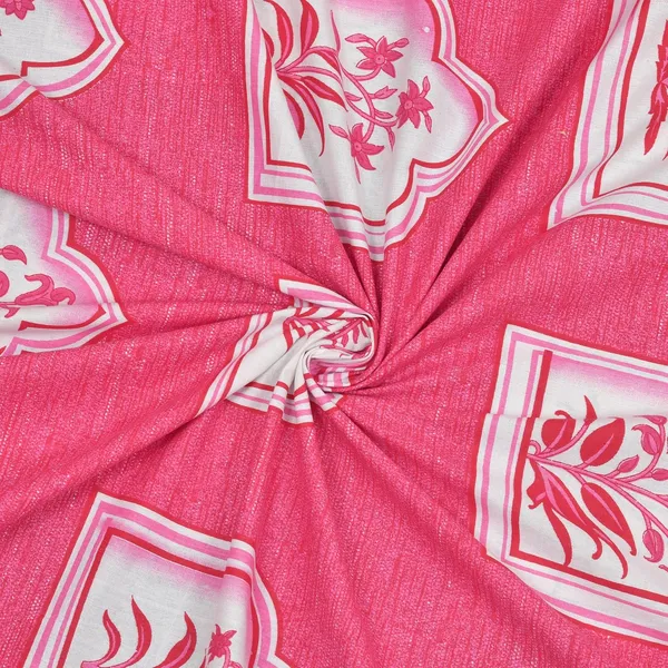 Pink_Soft_Cotton_Printed_Bedsheet_With_Pillow_Covers_For_Double_Size_Bed_(100_X_90_X_17_Inch)