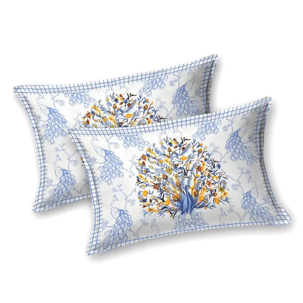 White_Soft_Cotton_Printed_Bedsheet_With_Pillow_Covers_For_Double_Size_Bed_(100_X_90_X_17_Inch)