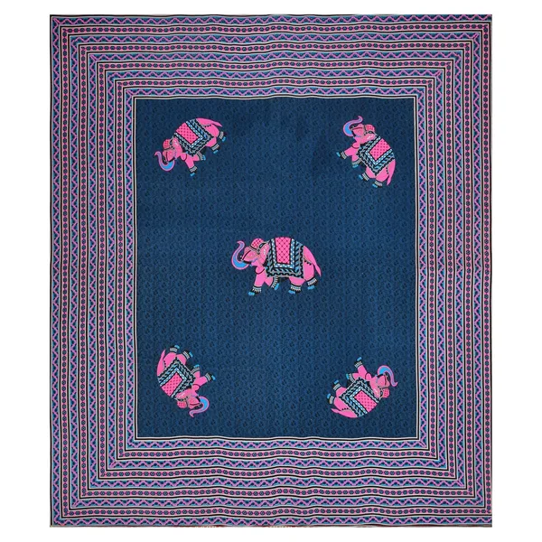 Dark_Blue_Soft_Cotton_Printed_Bedsheet_With_Pillow_Covers_For_Double_Size_Bed_(100_X_90_X_17_Inch)