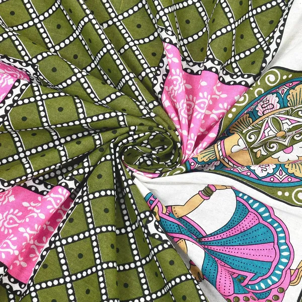 Mehandi_Soft_Cotton_Printed_Bedsheet_With_Pillow_Covers_For_Single_Size_Bed_(90_X_63_X_15_Inch)