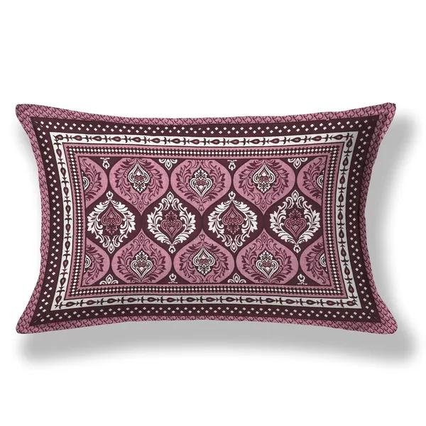 Maroon_Soft_Cotton_Printed_Bedsheet_With_Pillow_Covers_For_Single_Size_Bed_(90_X_63_X_15_Inch)