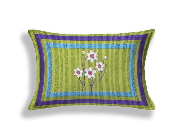 Light_Green_Soft_Cotton_Printed_Bedsheet_With_Pillow_Covers_For_Single_Size_Bed_(90_X_63_X_15_Inch)