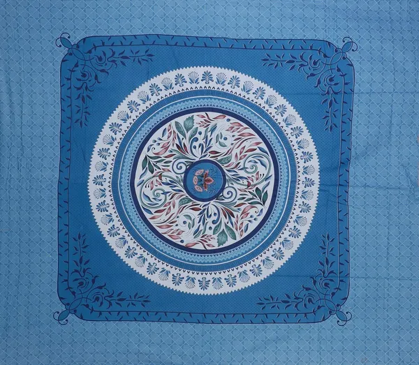 Dull_Blue_Soft_Cotton_Printed_Bedsheet_With_Pillow_Covers_For_Double_Size_Bed_(100_X_90_X_17_Inch)