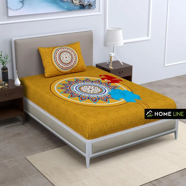 Mustard_Soft_Cotton_Printed_Bedsheet_With_Pillow_Covers_For_Single_Size_Bed_(90_X_63_X_15_Inch)