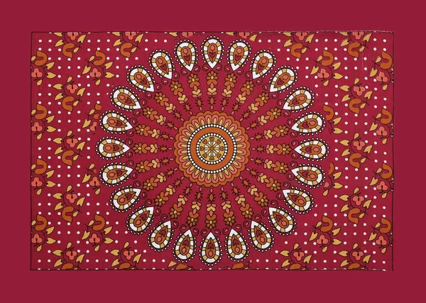 Dark_Red_Soft_Cotton_Printed_Bedsheet_With_Pillow_Covers_For_Double_Size_Bed_(100_X_90_X_17_Inch)