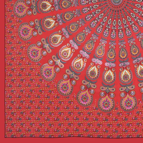 Rust_Red_Soft_Cotton_Printed_Bedsheet_With_Pillow_Covers_For_Double_Size_Bed_(100_X_90_X_17_Inch)