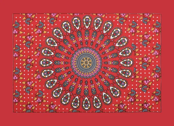Rust_Red_Soft_Cotton_Printed_Bedsheet_With_Pillow_Covers_For_Double_Size_Bed_(100_X_90_X_17_Inch)