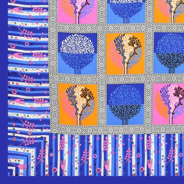 Multicolor_Soft_Cotton_Printed_Bedsheet_With_Pillow_Covers_For_Double_Size_Bed_(100_X_90_X_17_Inch)