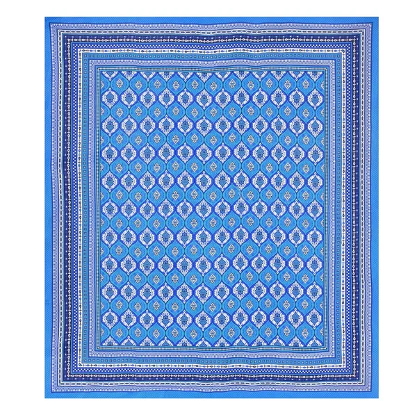Blue_Soft_Cotton_Printed_Bedsheet_With_Pillow_Covers_For_Double_Size_Bed_(100_X_90_X_17_Inch)