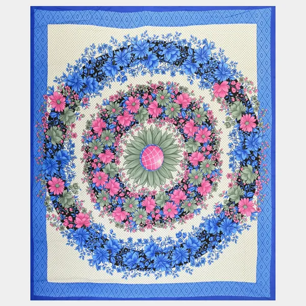 Blue_Soft_Cotton_Printed_Bedsheet_With_Pillow_Covers_For_Double_Size_Bed_(100_X_90_X_17_Inch)