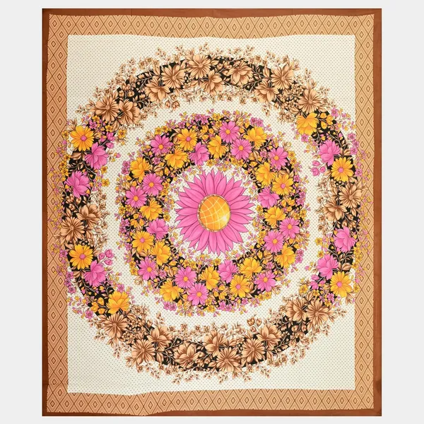 Light_Brown_Soft_Cotton_Printed_Bedsheet_With_Pillow_Covers_For_Double_Size_Bed_(100_X_90_X_17_Inch)