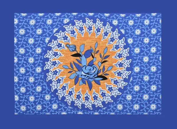 Blue_Soft_Cotton_Printed_Bedsheet_With_Pillow_Covers_For_Double_Size_Bed_(100_X_90_X_17_Inch)