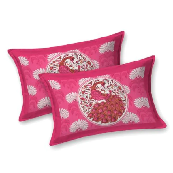 Royal_Pink_Peacock_Print_Cotton_Bedsheet_Set_with_Matching_Pillow_Covers