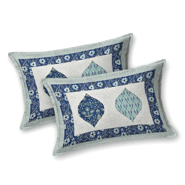 JAMG_Soft_Cotton_Bedsheet_with_Pillow_Covers_for_Double_Size_Bed_|_Printed_Comfortable_Bedding_Set_|_Smooth_Breathable_Fabric_|_Elegant_Home_Furnishing__AZRAK_PAN_PATTA_Multi-Color_45