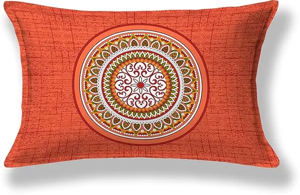 Orange_Soft_Cotton_Printed_Bedsheet_With_Pillow_Covers_For_Single_Size_Bed_(90_X_63_X_15_Inch)