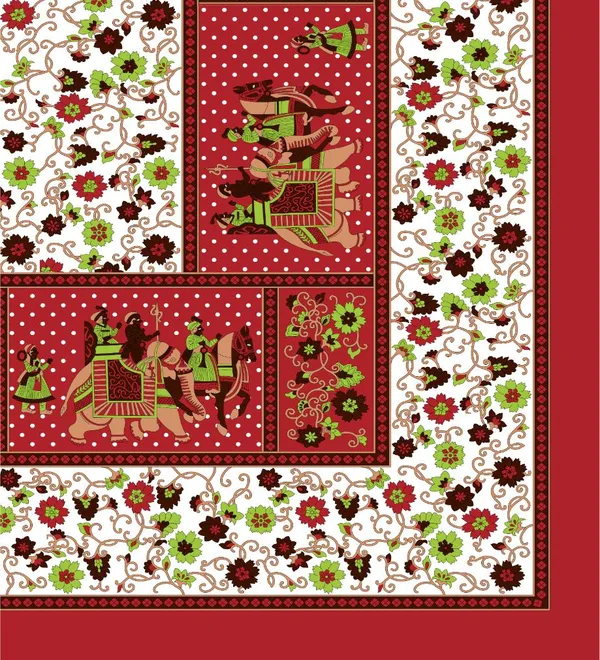 Ethnic_Elephant_Print_Cotton_Bedsheet__2_Pillow_Covers_Included