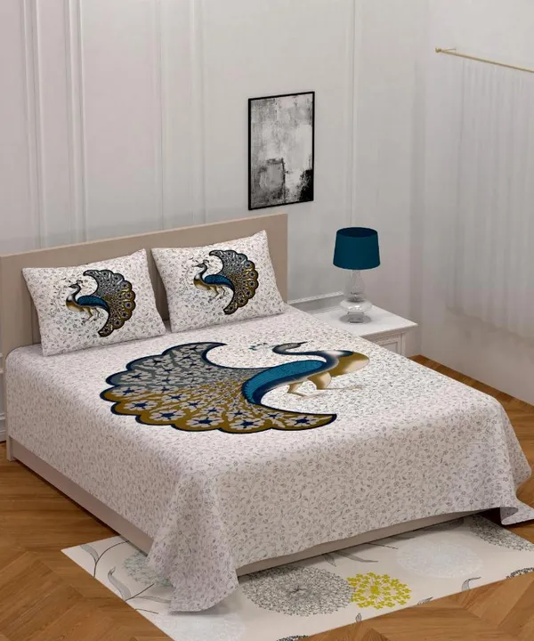 Luxury_Peacock_Design_Cotton_Bedsheet_Set_–_Soft_&_Stylish