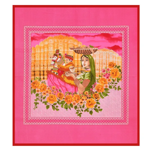 Royal_Rajasthani_Couple_Printed_Cotton_Double_Bedsheet_Set