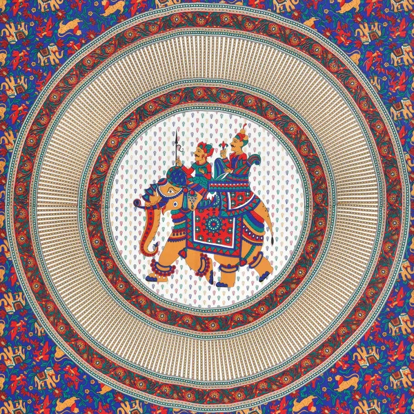 Traditional_Elephant_Mandala_Double_Bedsheet_with_Pillow_Covers