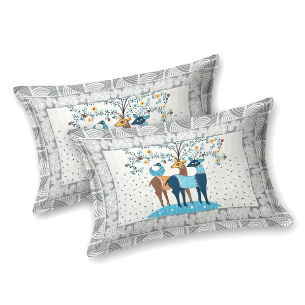 Vibrant_Deer_Print_Bedsheet_Set_with_Matching_Pillow_Covers