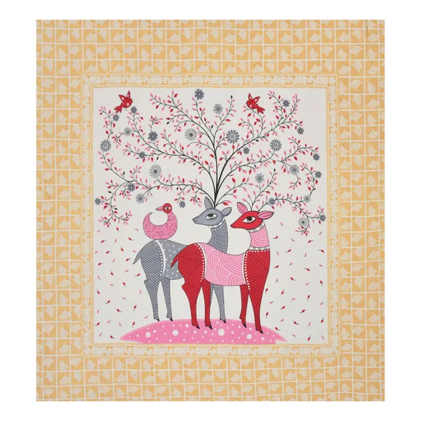 Vibrant_Deer_Print_Bedsheet_Set_with_Matching_Pillow_Covers